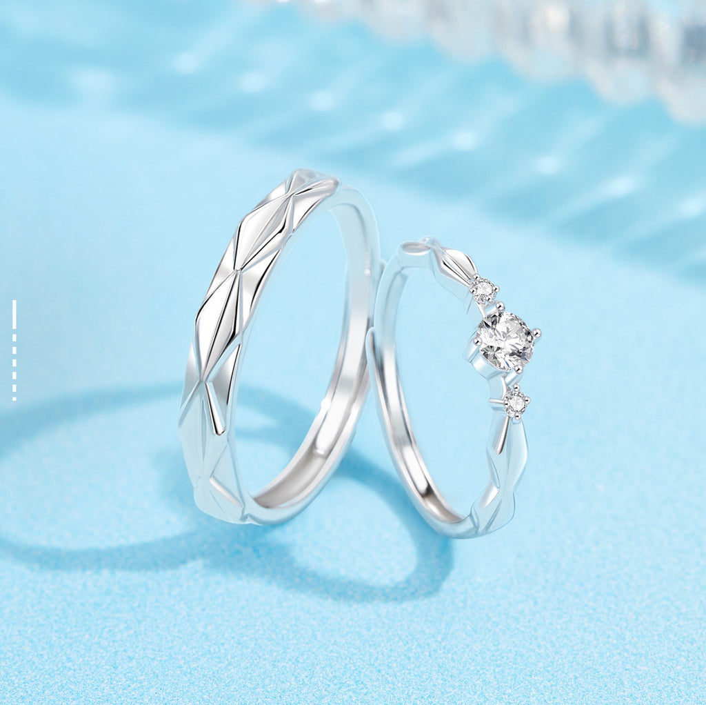Damen Trauring-Set mit kunstvollem Design und funkelnden Zirkonia Shop Nory