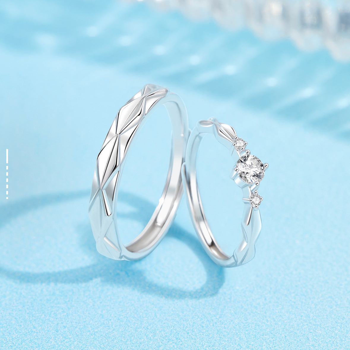 Damen Trauring-Set mit kunstvollem Design und funkelnden Zirkonia Shop Nory