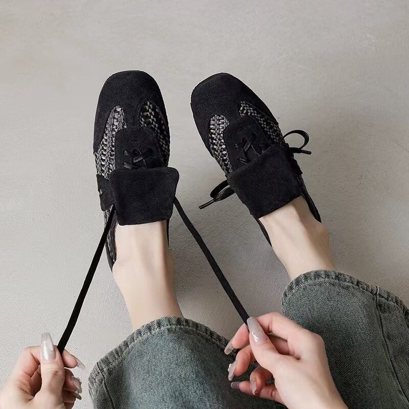 Damen Mokassin-Sneaker aus Veloursleder mit geflochtenen Einsätzen und umklappbarer Zunge Shop Nory