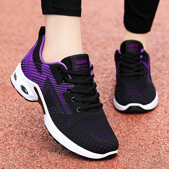 Damen nan sportive Strick-Sneaker mit stoßdämpfender Air-Unit, ergonomischer Komfortsohle und elastischer Schnürung Shop Nory