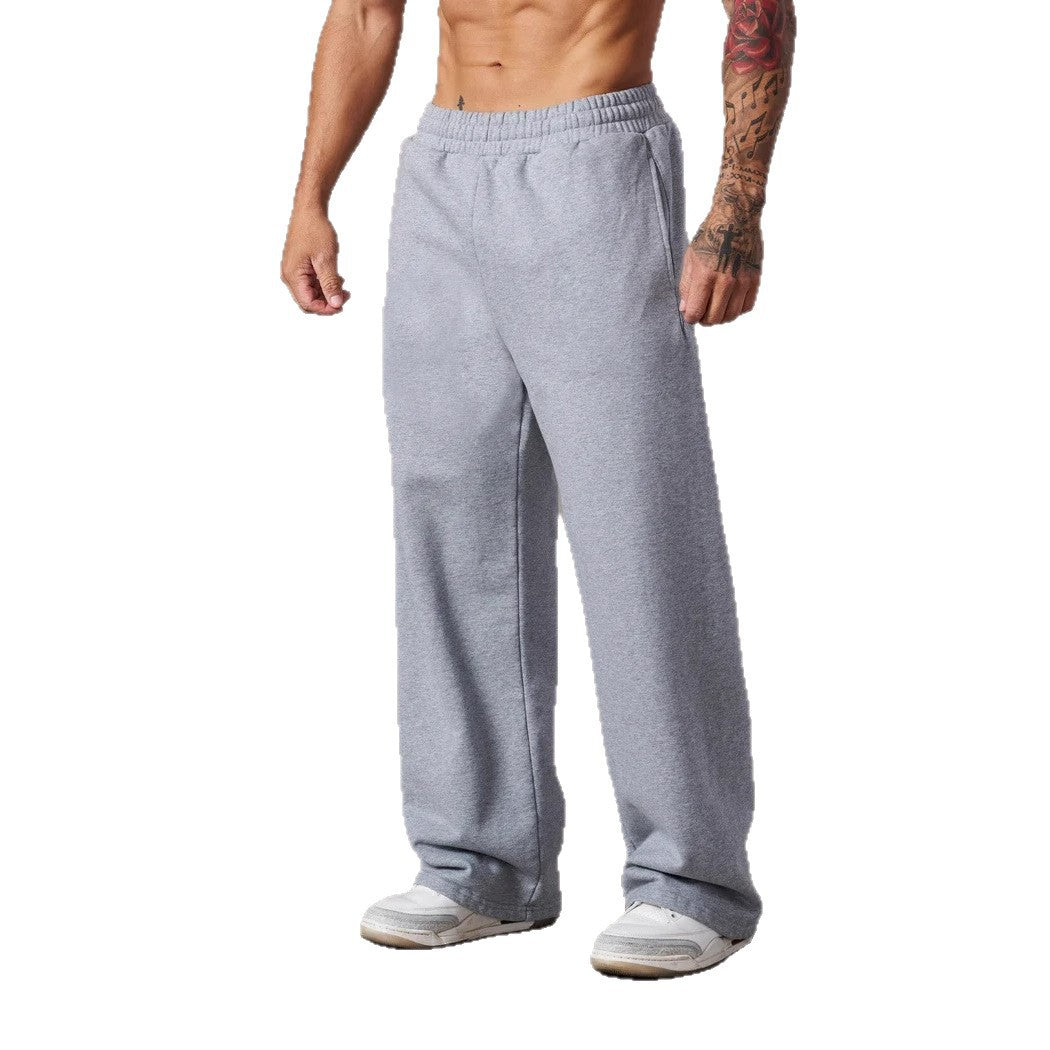 Herren nan lockere Fleece-Jogginghose mit elastischem Bund und geradem Schnitt Shop Nory
