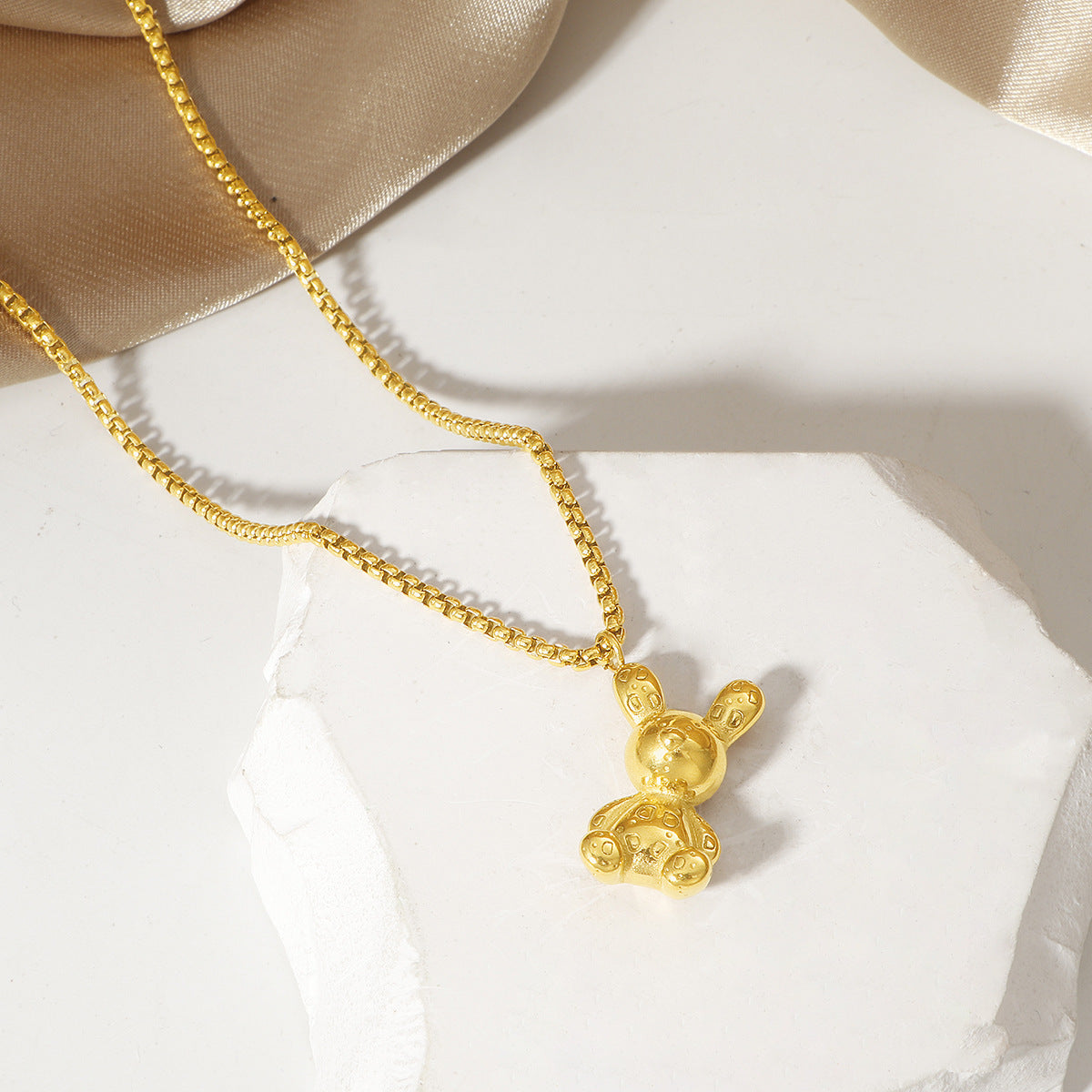Damen Verspielt Bunny Charm Anhänger Halskette Shop Nory