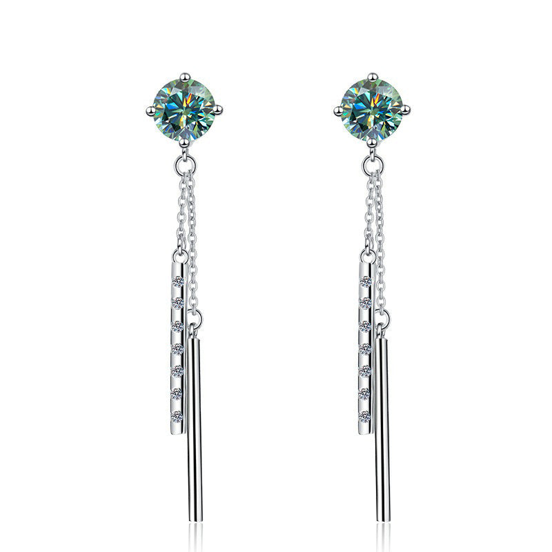 Damen Ohrstecker im modernen Design mit abnehmbaren Glitzerstäben Shop Nory