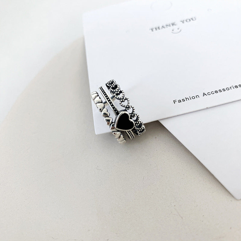 Damen Offener Ring mit verspieltem Herz-Design und feinen Details Shop Nory