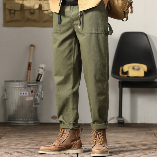Herren Tapered-Cargohose im Utility-Stil mit gekrempeltem Saum und elastischem Bund Shop Nory