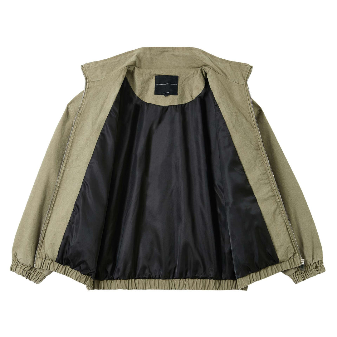 Unisex Kurze Canvas-Fieldjacke im Utility‑Look mit hohem Stehkragen und elastischem Saum Shop Nory