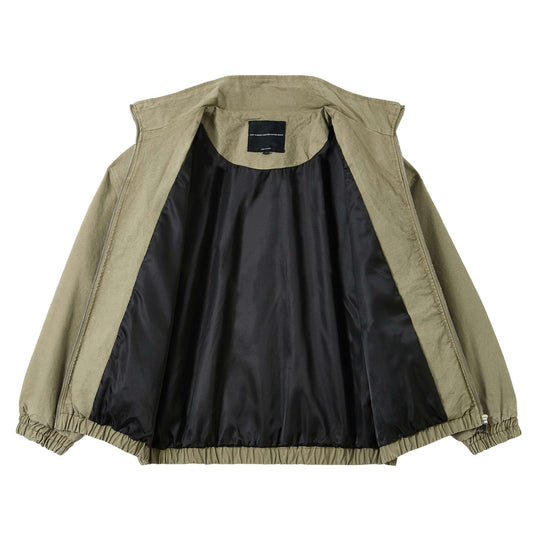 Unisex Kurze Canvas-Fieldjacke im Utility‑Look mit hohem Stehkragen und elastischem Saum Shop Nory