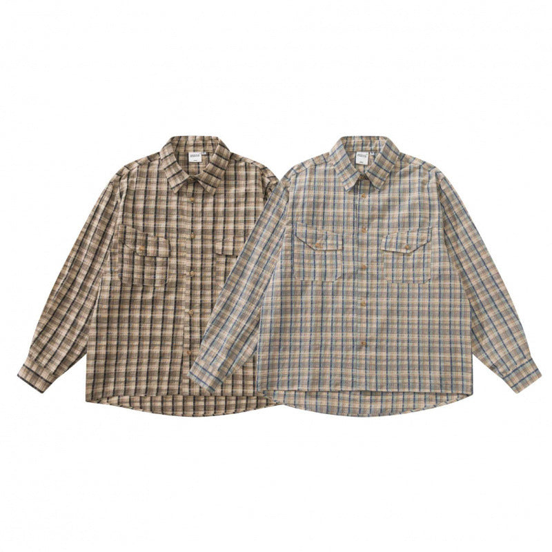 Unisex Kastenförmiges Overshirt aus Baumwoll-Leinenmix mit aufgesetzten Brustklappen Shop Nory