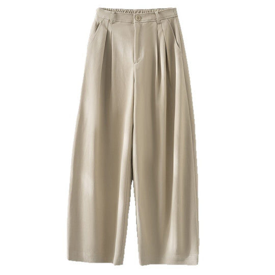 Damen Hochtaillierte Bundfalten-Palazzohose mit weitem Bein und teil-elastischem Bund Shop Nory