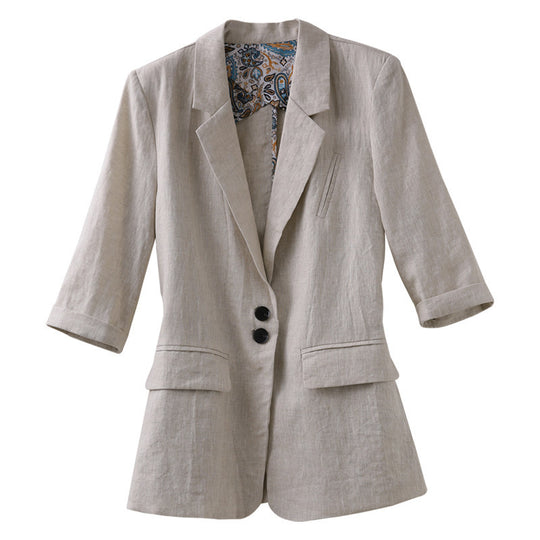 Damen Modischer Leinenblazer Shop Nory