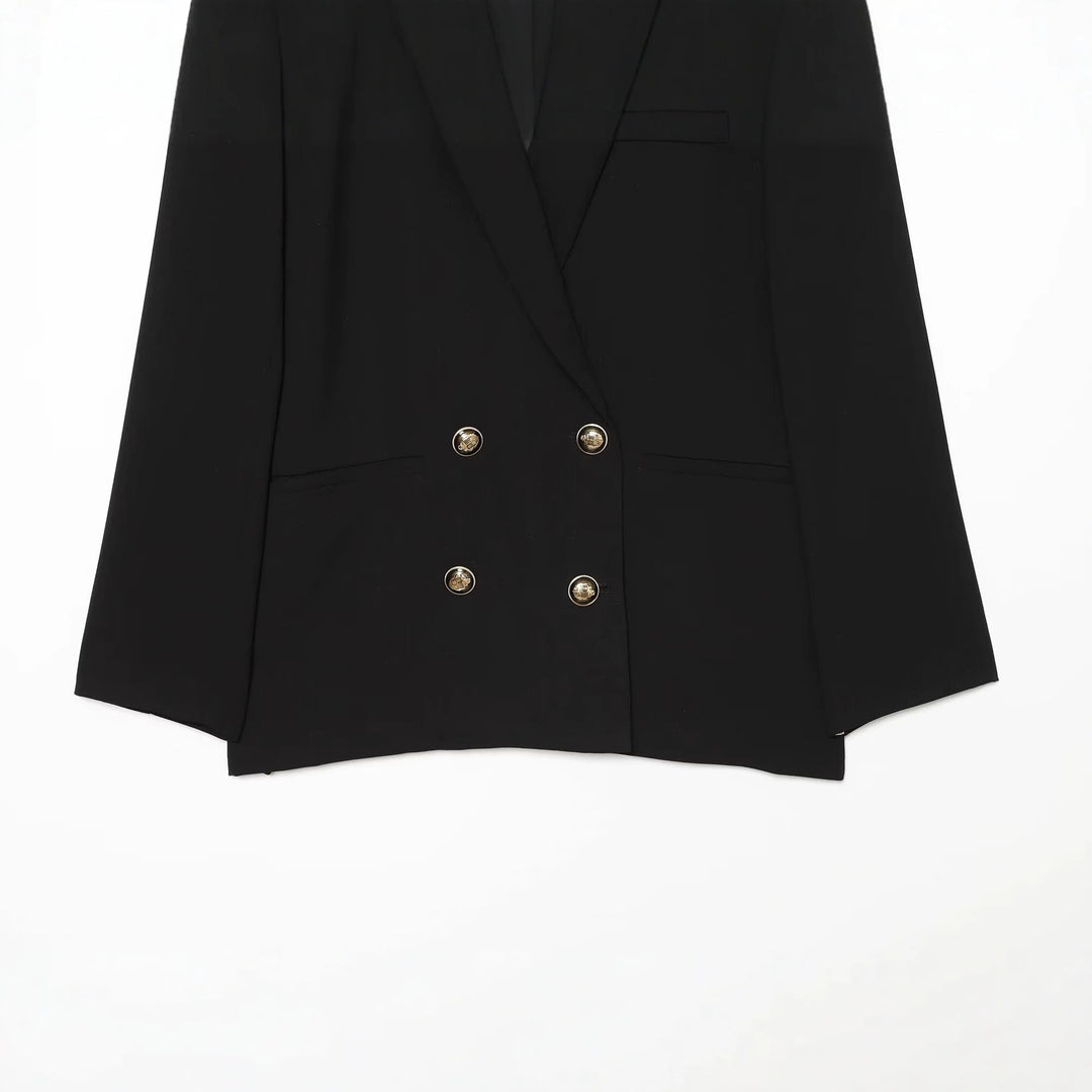 Damen Zweireihiger Oversize‑Blazer mit goldenen Zierknöpfen Shop Nory