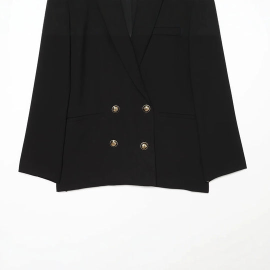 Damen Zweireihiger Oversize‑Blazer mit goldenen Zierknöpfen Shop Nory