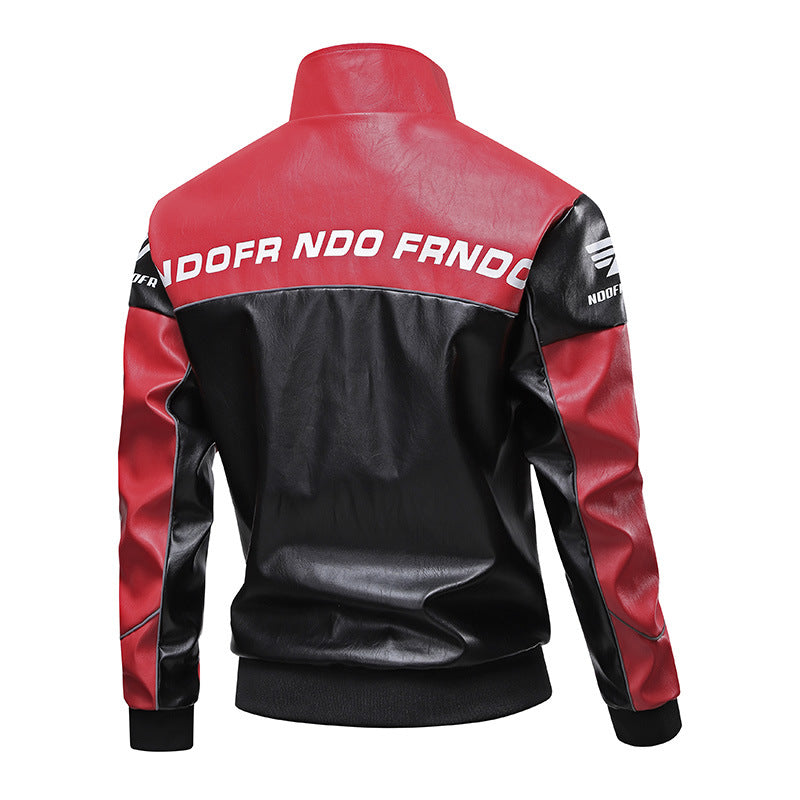 Herren Kunstleder Bikerjacke mit sportlichem Design Shop Nory