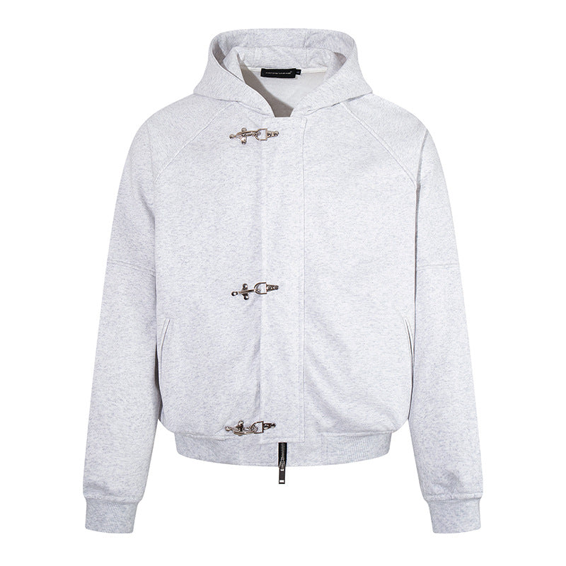 Damen Kapuzen-Sweatjacke im Bomberstil mit Karabiner-Schnallenverschluss Shop Nory