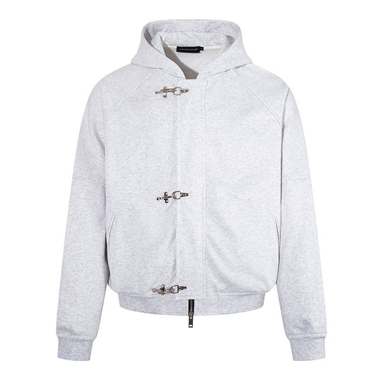 Damen Kapuzen-Sweatjacke im Bomberstil mit Karabiner-Schnallenverschluss Shop Nory