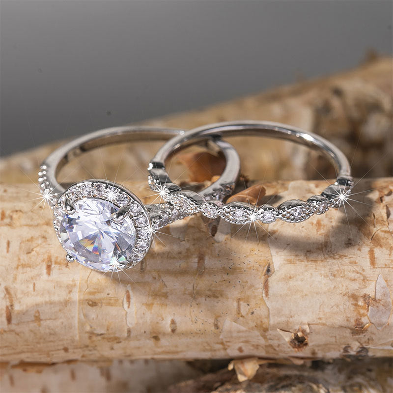 Damen eleganter Verlobungsring mit funkelndem Zirkonia Shop Nory