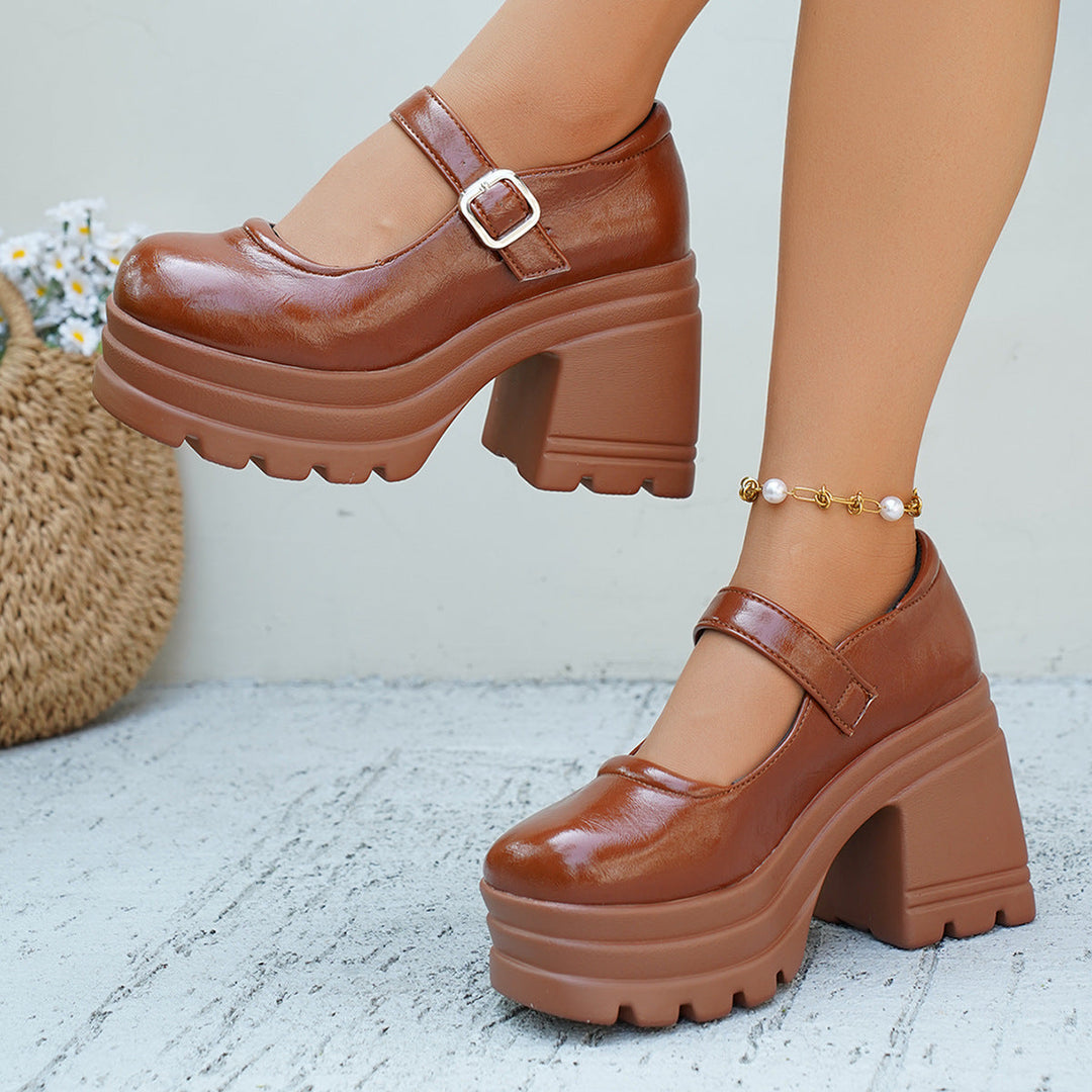 Damen Komfortable Plateaustiefel