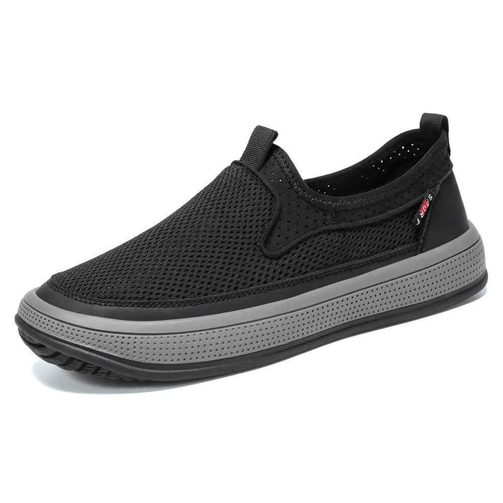 Herren nan atmungsaktiver Slip-On Mesh-Sneaker mit elastischem Einstieg und stoßdämpfender EVA-Plateausohle Shop Nory