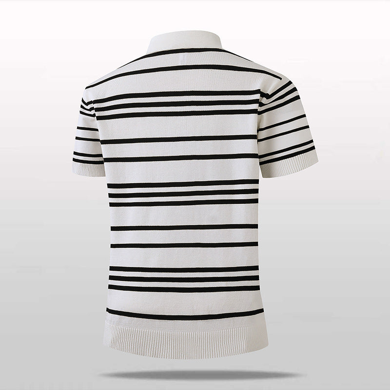 Herren Modisches kurzärmliges Poloshirt mit Streifen Shop Nory
