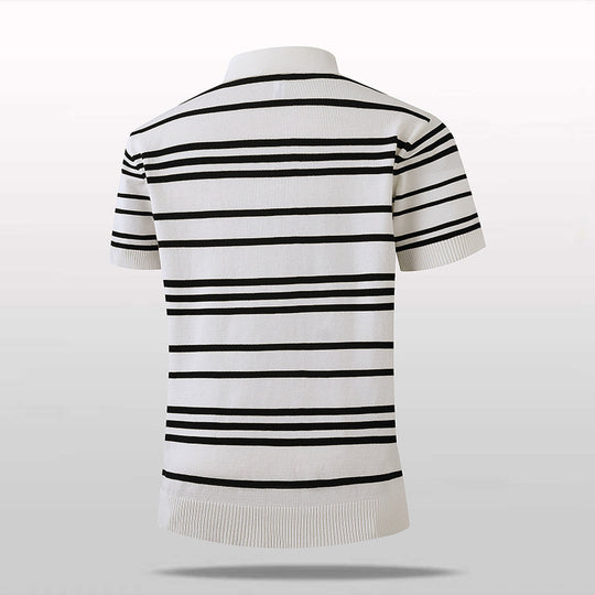 Herren Modisches kurzärmliges Poloshirt mit Streifen Shop Nory