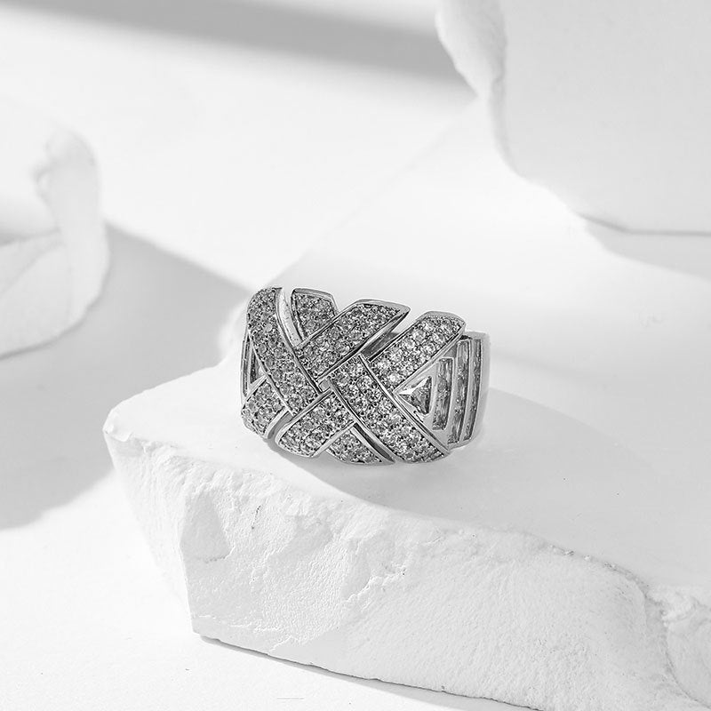 Damen glamouröser Schmuckring mit Zirkonia Shop Nory