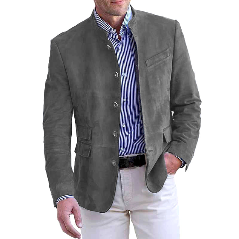 Herren elegante Wildlederjacke mit modernen Akzenten