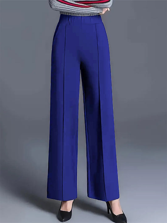 Damen Elegante hochtaillierte Palazzo-Hose mit Bügelfalte und weitem Bein Shop Nory
