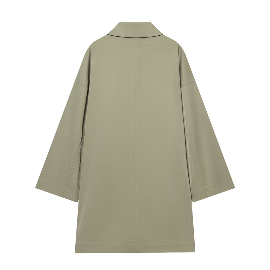 Damen Weitgeschnittener Cape‑Mantel mit verdeckter Knopfleiste und aufgesetzten Taschen Shop Nory