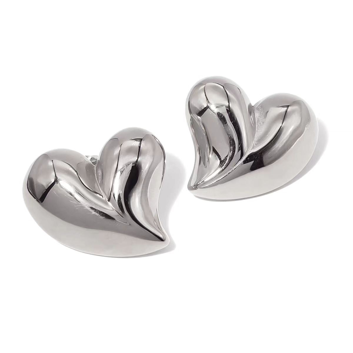 Damen Skulptierte Herzförmige Ohrringe Shop Nory