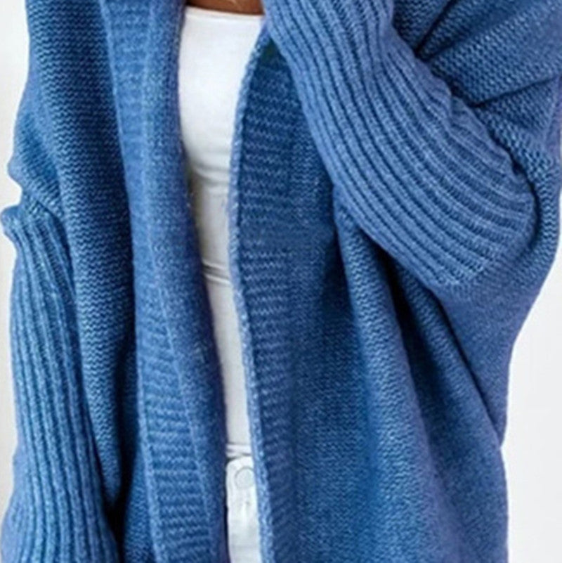 Damen Longline Kapuzen-Strickcardigan mit offener Front Shop Nory