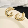 Damen Stilvolle Ohrclips mit geschwungenem Design Shop Nory