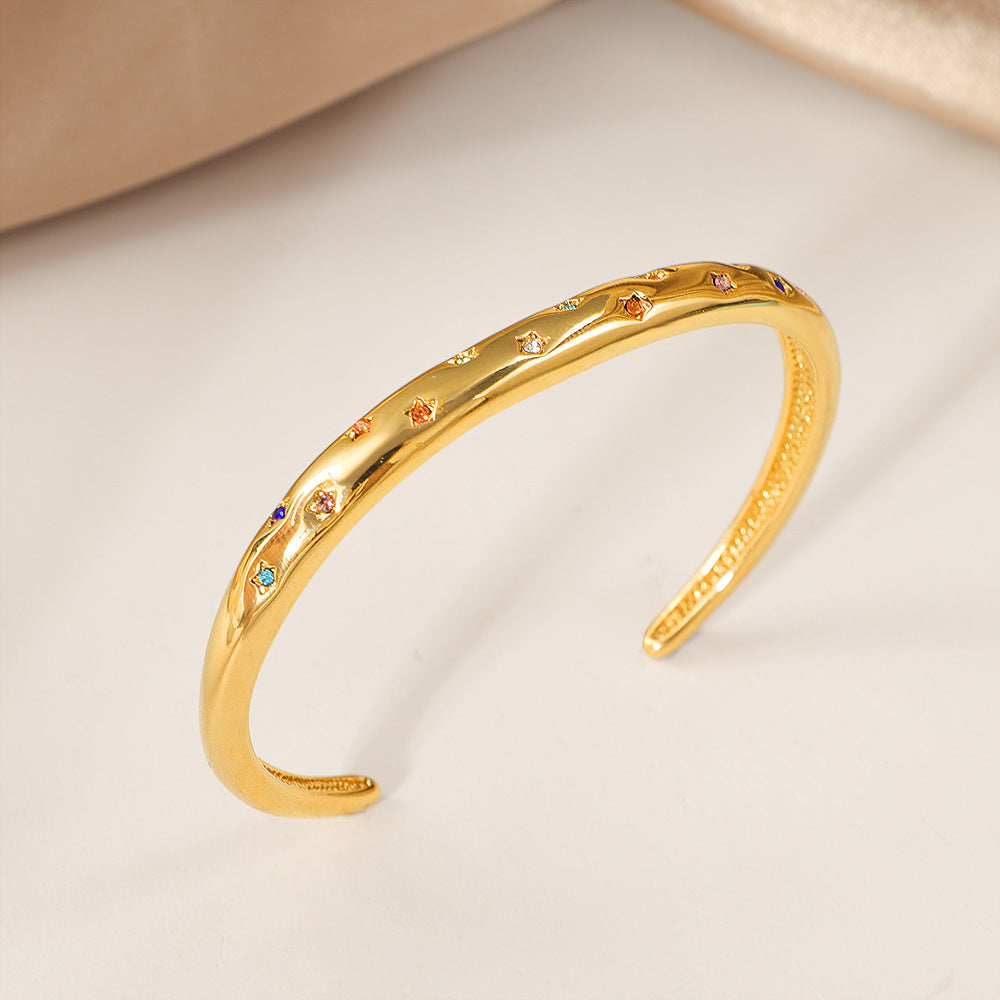 Frauen Bunte Edelstein Armreif Shop Nory