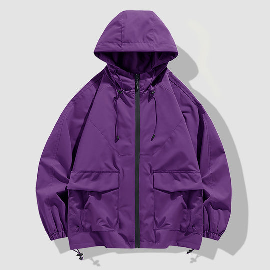 Herren Oversize Kapuzen-Windbreaker mit Multi‑Taschen, Mesh‑Einsätzen und Kordelzug Shop Nory