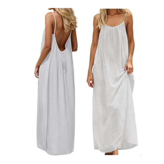 Damen Maxikleid mit tiefem Rücken