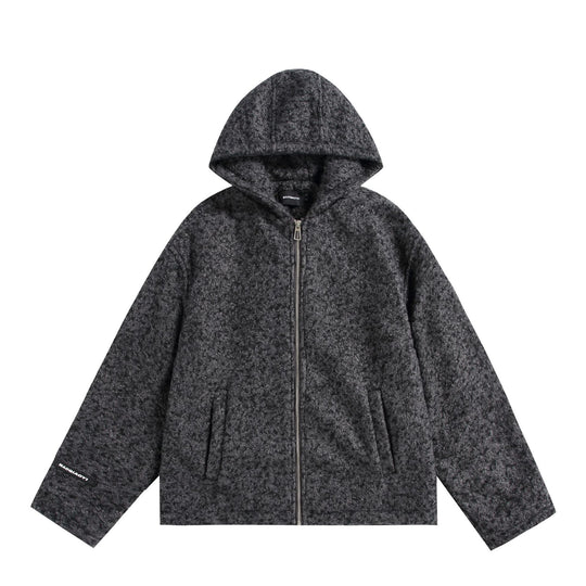 Damen Kapuzenblouson aus Wollmix mit voluminöser Struktur und Reißverschluss Shop Nory