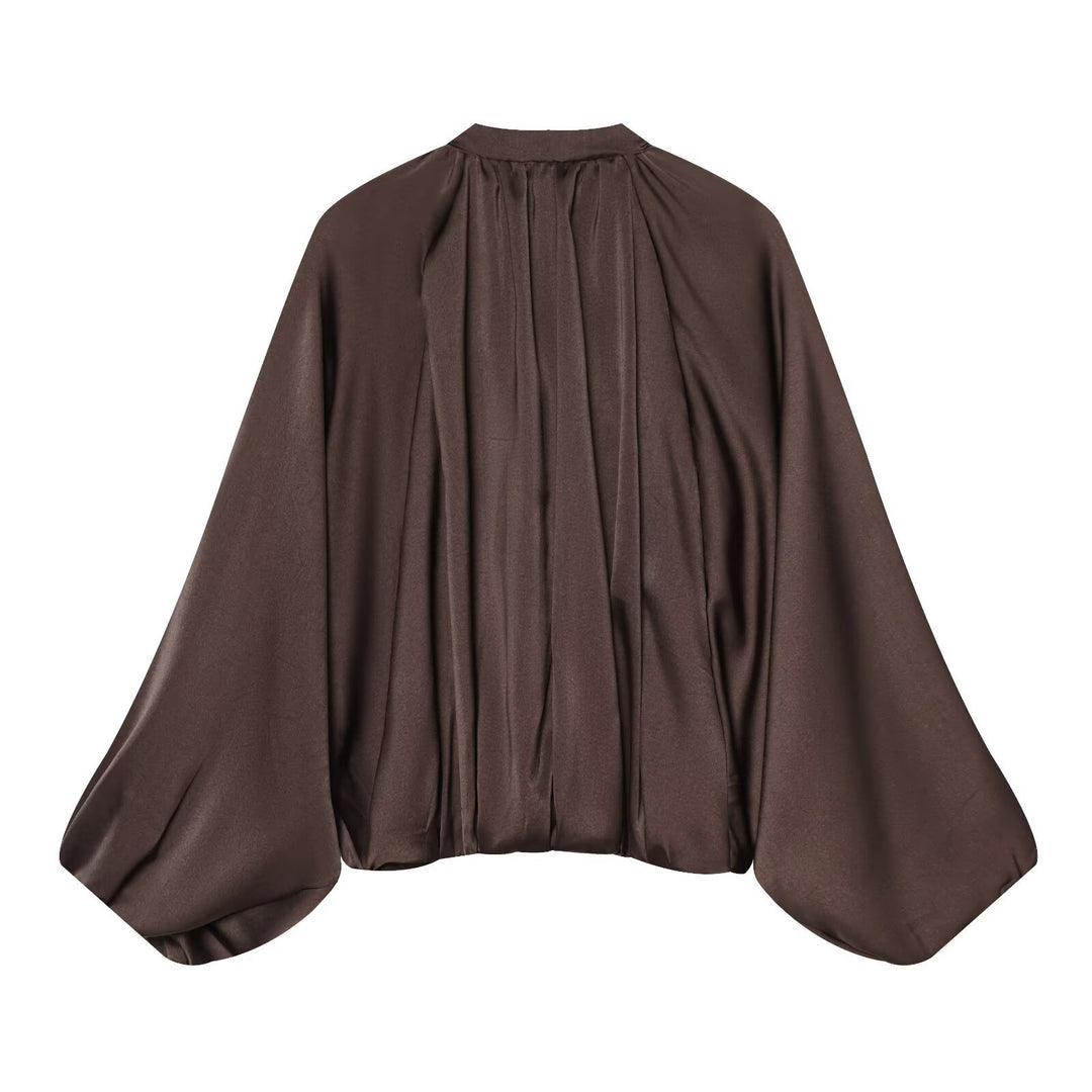Damen Cape-Jacke mit zentralem Reißverschluss, weitem Cape-Schnitt und voluminösen Fledermausärmeln Shop Nory