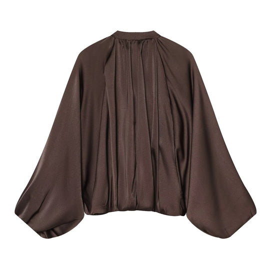 Damen Cape-Jacke mit zentralem Reißverschluss, weitem Cape-Schnitt und voluminösen Fledermausärmeln Shop Nory