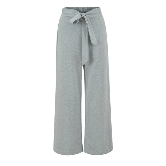 Damen Hochtaillierte weite Palazzo-Hose mit Bindegürtel Shop Nory