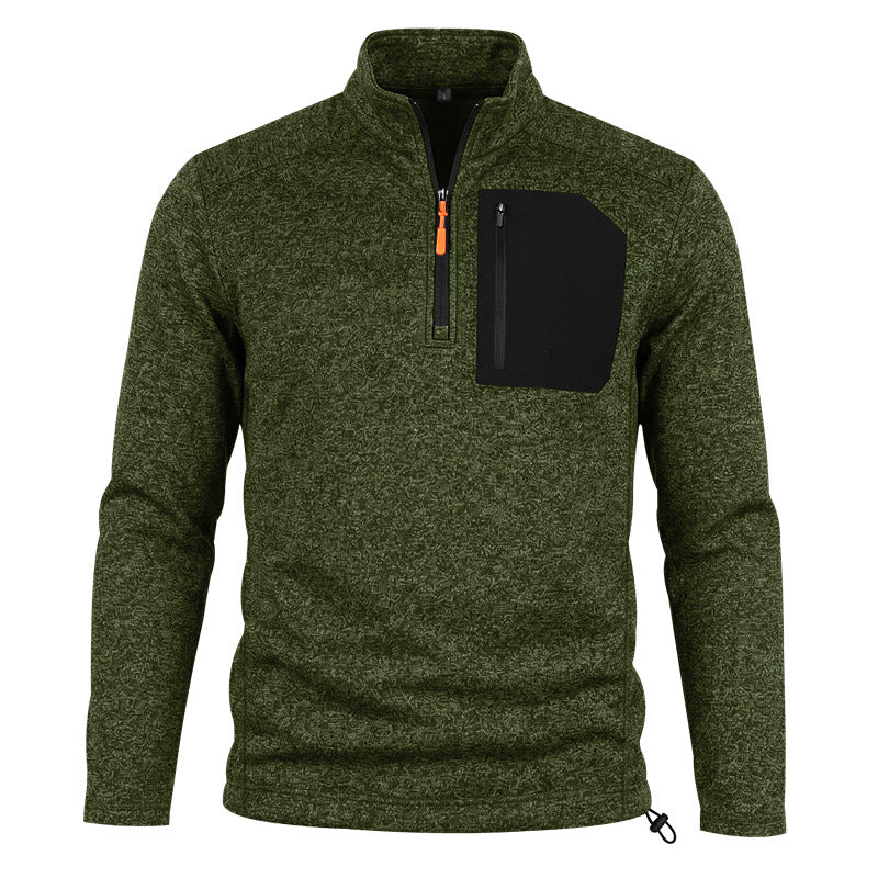Herren Outdoor-Fleecepullover mit Halbzip und Brusttasche Shop Nory