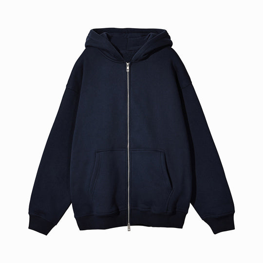 Unisex nan lässige Kapuzenjacke mit robustem Metall-Reißverschluss doppellagiger Kapuze und tiefen Känguru-Eingrifftaschen Shop Nory