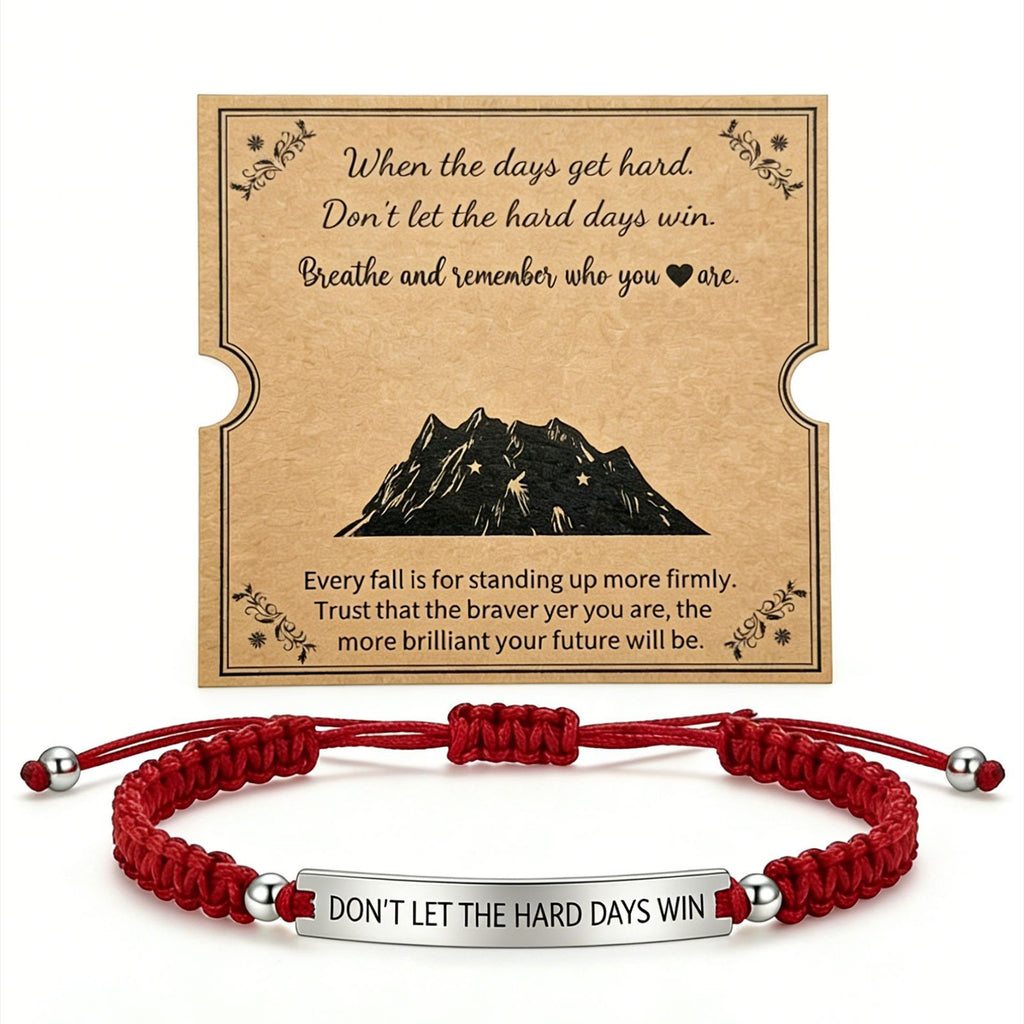 Damen Motivationsarmband mit verstellbarem Knoten und inspirierendem Spruch Shop Nory
