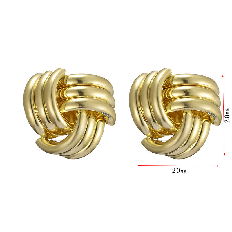 Damen Ohrstecker im eleganten, mehrfachen Knoten-Design Shop Nory