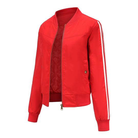 Damen moderne Funktionsjacke mit sportlichen Streifen Shopnory