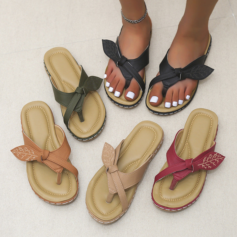 Damen Komfortable und stilvolle Zehentrenner-Sandalen Shopnory