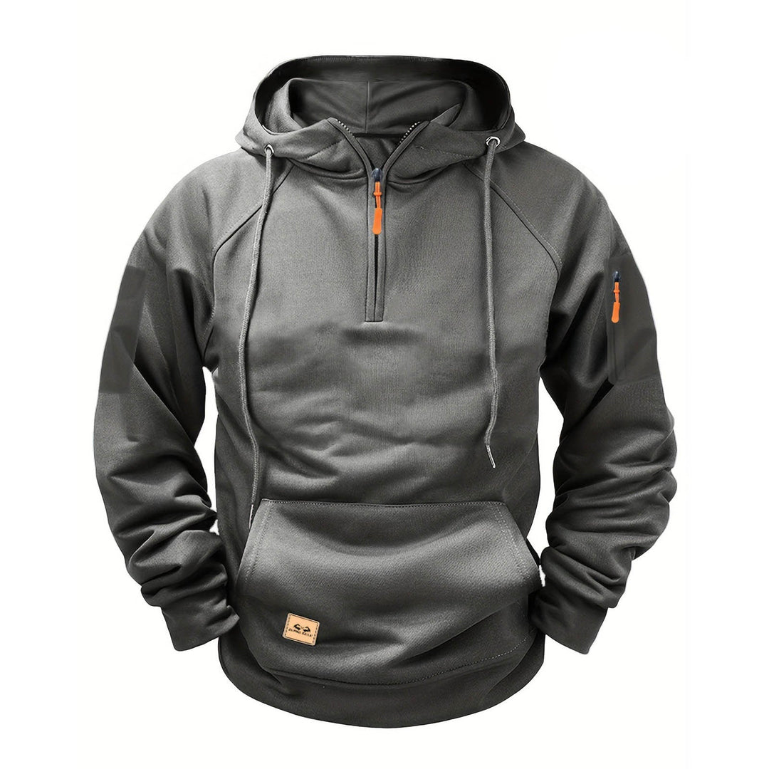 Herren sportlicher Kapuzenpullover mit praktischem Reißverschluss
