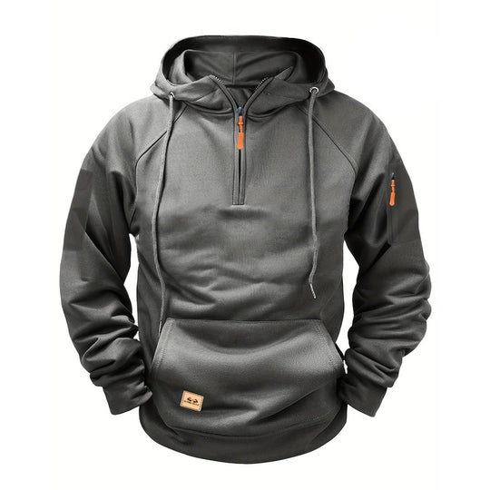 Herren sportlicher Kapuzenpullover mit praktischem Reißverschluss