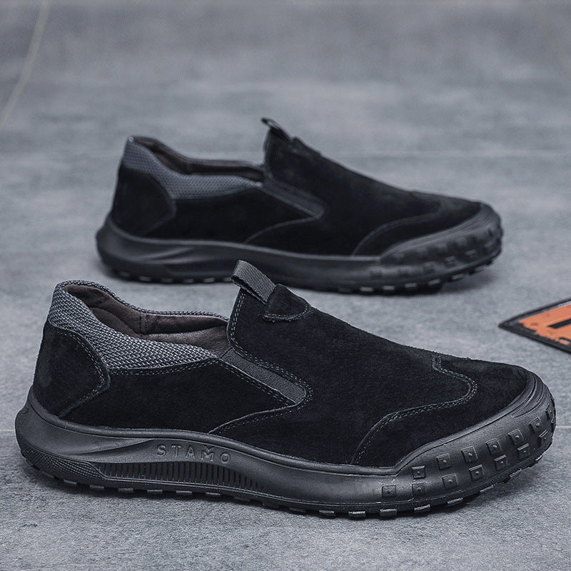 Herren bequeme Slipper aus Wildleder