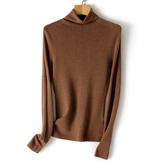Damen Feiner Rollkragenpullover aus Stretch-Feinstrick mit schmaler Schnittführung Shop Nory