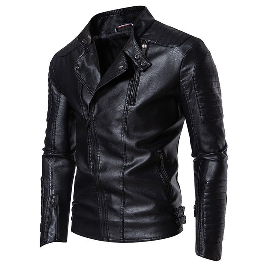 Herren Modische Bikerjacke aus Kunstleder Shop Nory