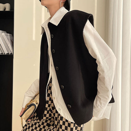 Damen Modische Oversized Weste Shop Nory